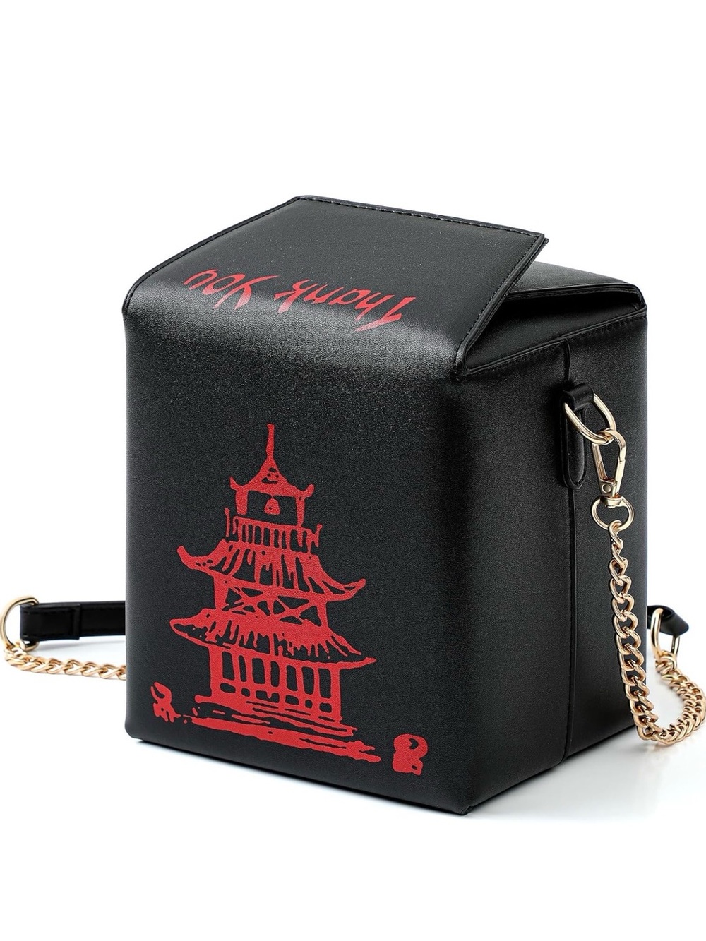 Black & Red Pagoda Crossbody Bag- NWTO